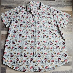 Harry Potter Wizarding World Platform 9 3/4 Button Down Shirt Mens XL
